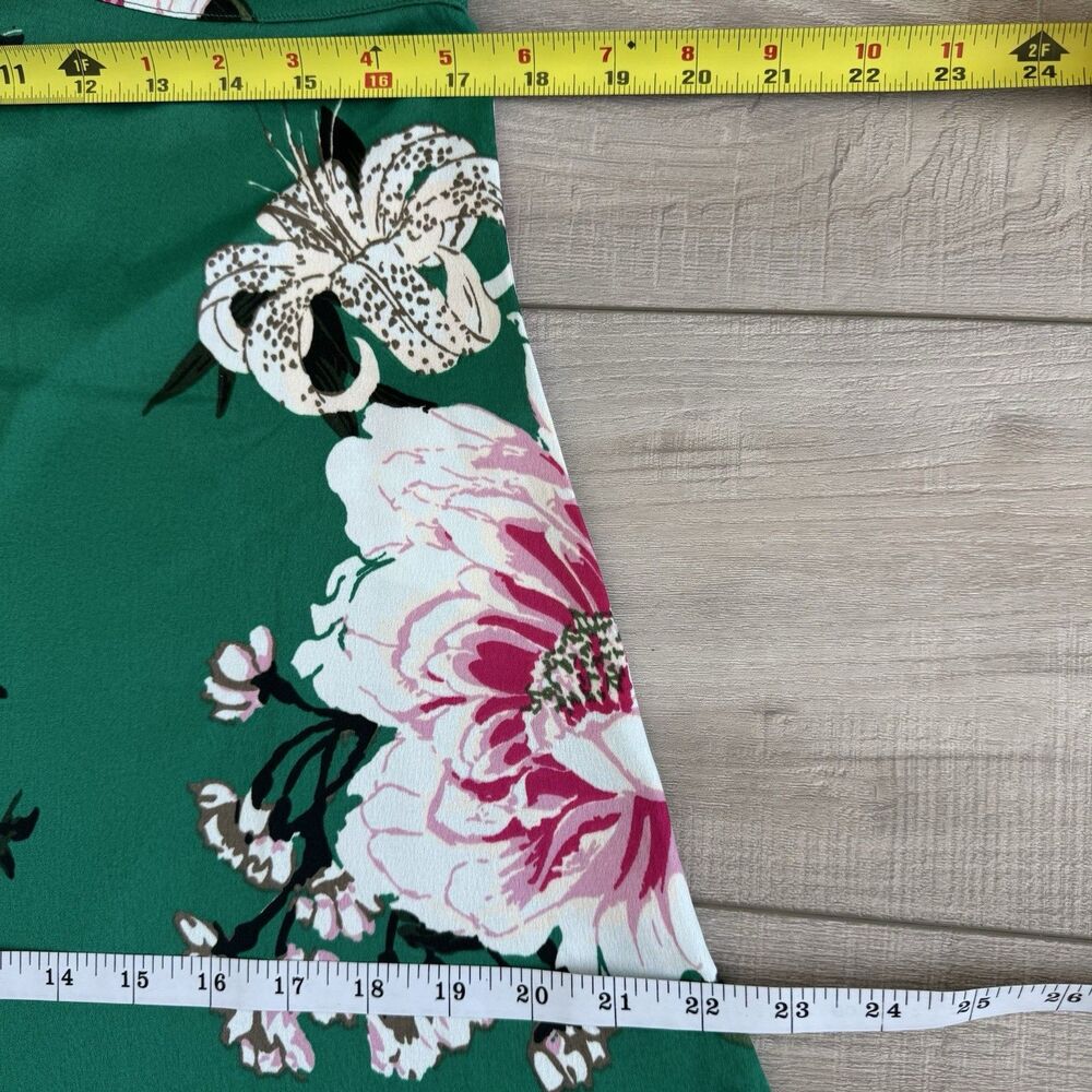 Wild Pony Green Floral One-Shoulder, Lightweight Maxi Dress Size M - Picture 6 of 8